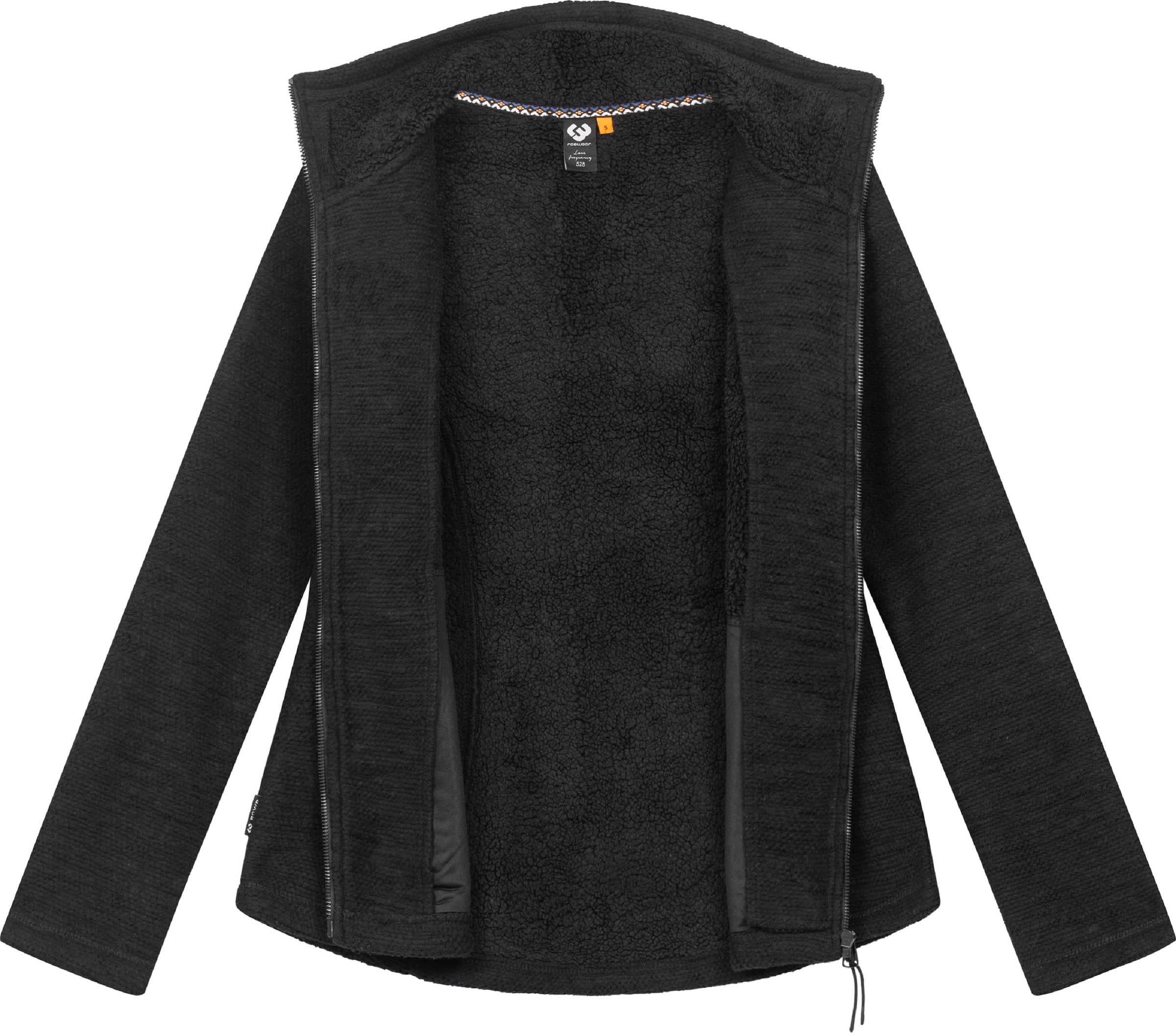 Geacă tricotată de la Ragwear pe negru