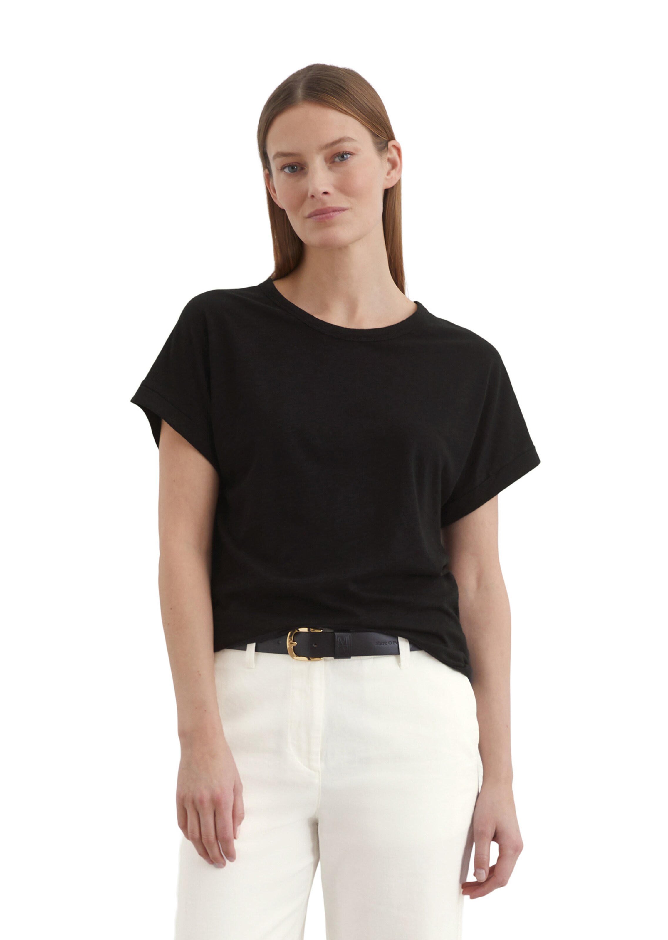 Marc O'Polo Shirt in Zwart: voorkant