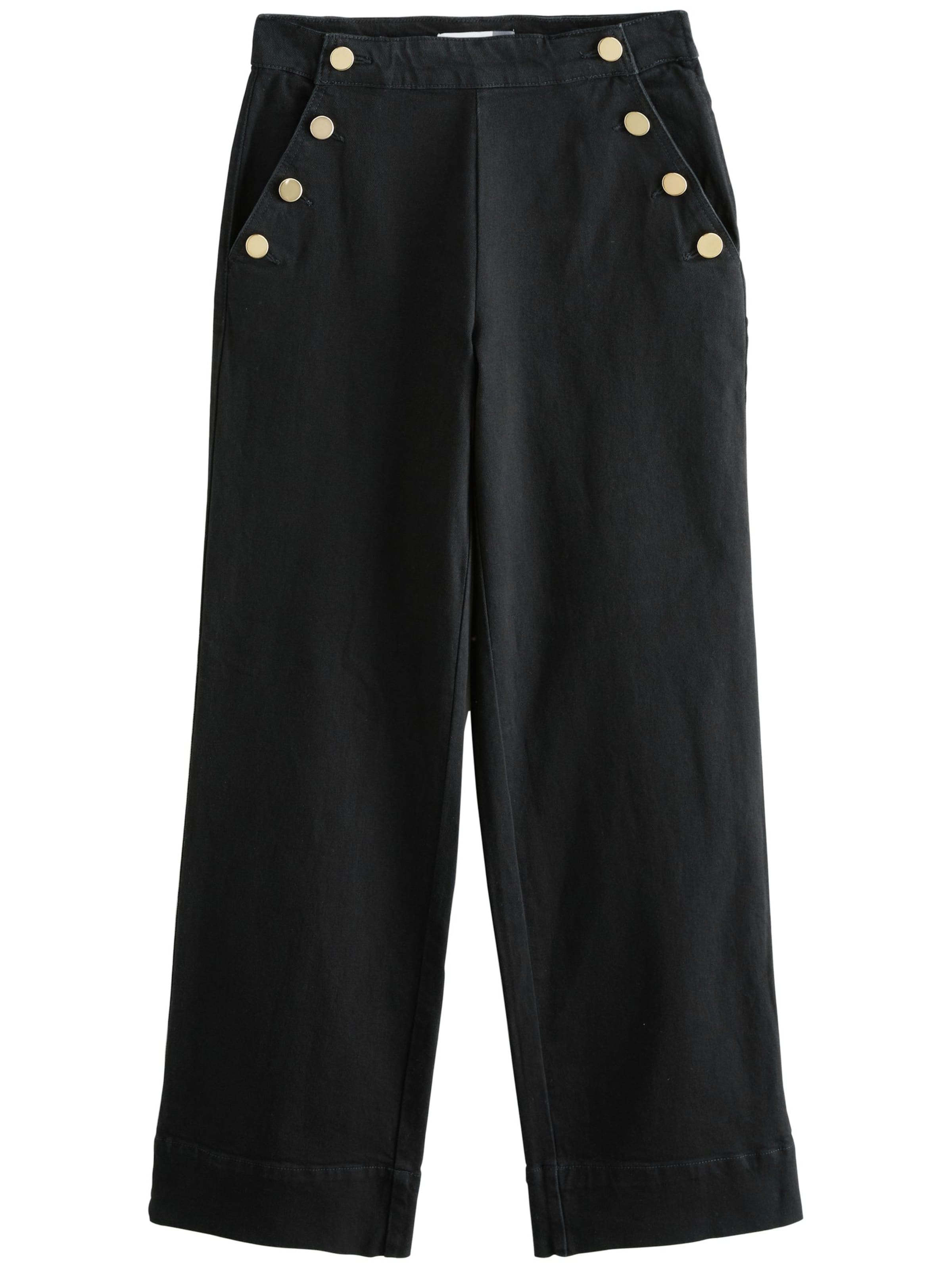 Wide leg Jeans di Next in nero: frontale