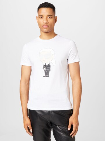 Karl Lagerfeld - Camiseta en blanco: frente