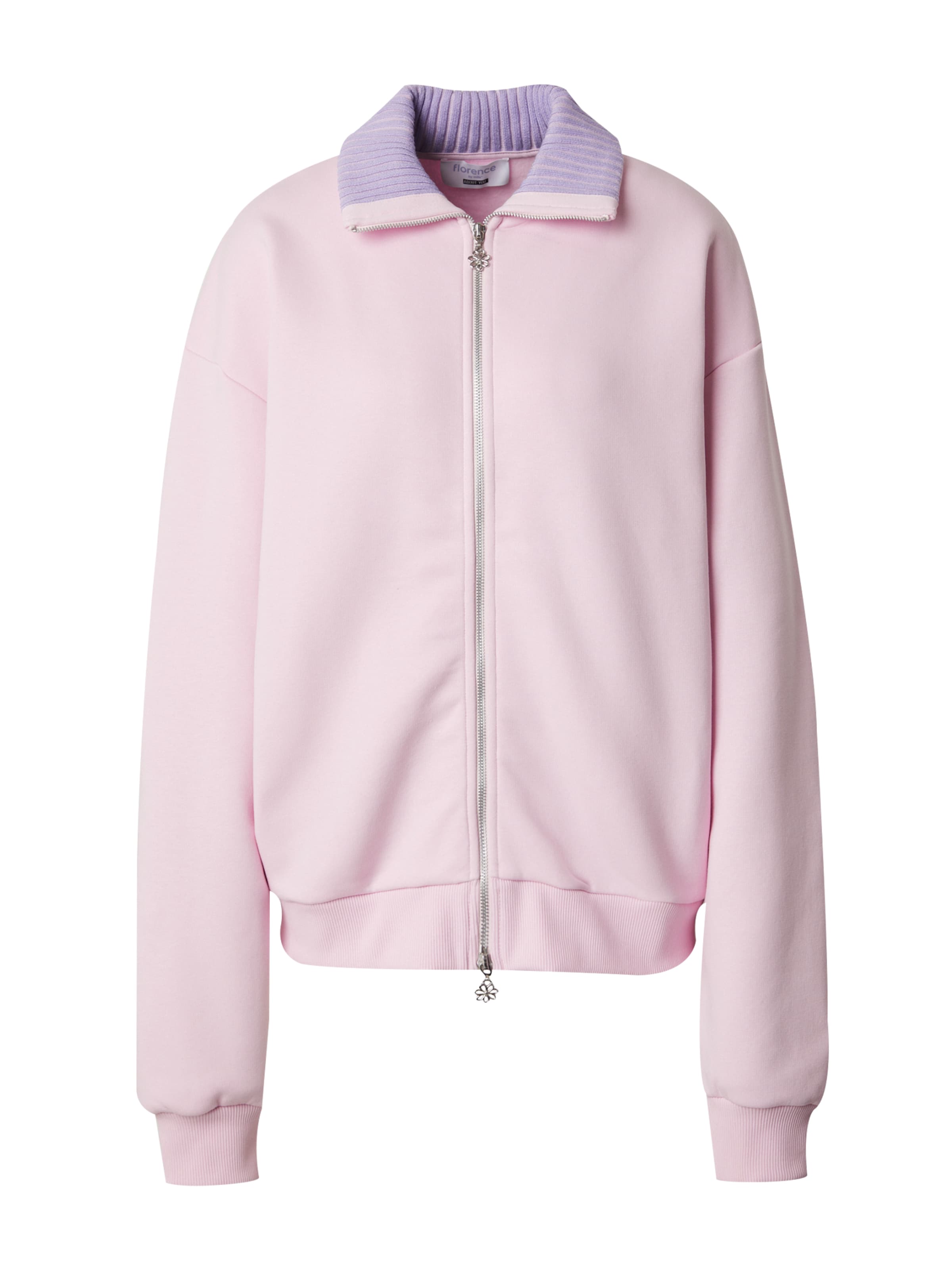 florence by mills exclusive for ABOUT YOU Sudadera con cremallera 'Caro' en lila claro / rosa, Vista del producto