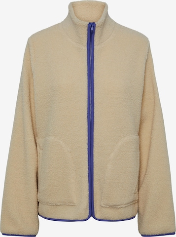 Veste en polaire 'Dufla' PIECES en beige : devant