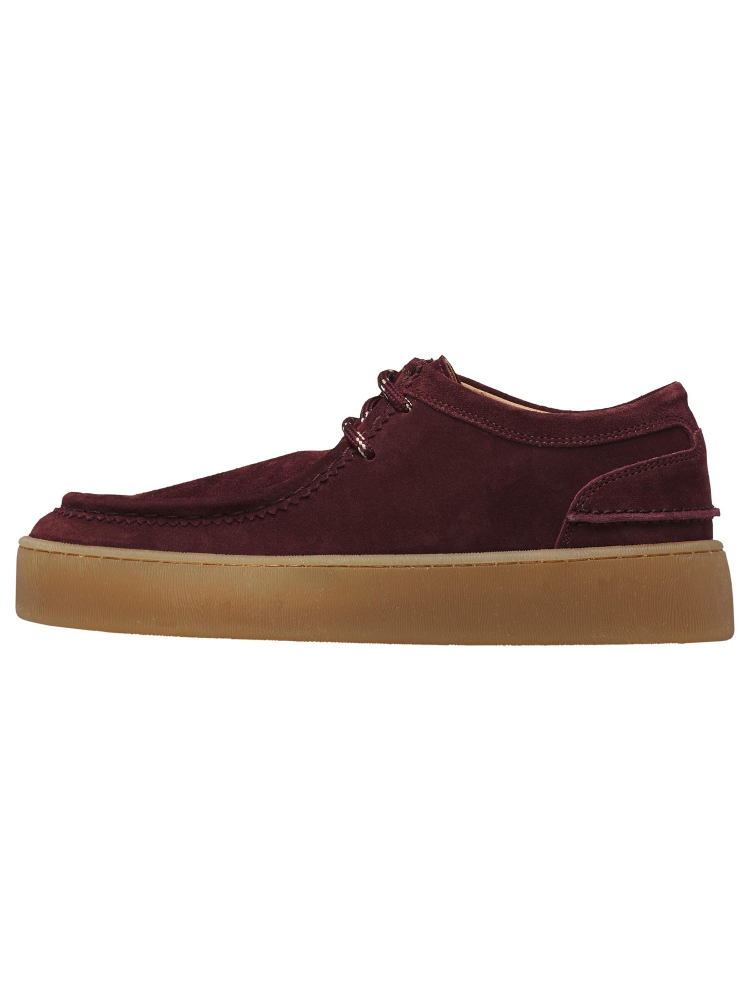 Chaussure à lacets 'JANETTE' Voile blanche en rouge : devant