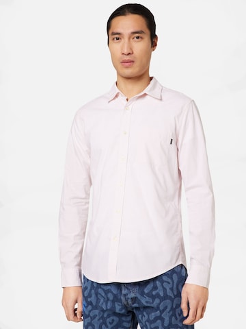 Dockers Slim fit Button Up Shirt in Pink: front