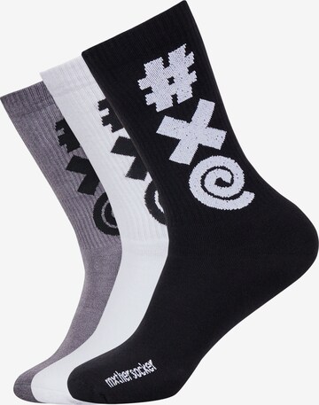 Mxthersocker Socks 'ESSENTIAL - THREE BEEPS' in Grey: front
