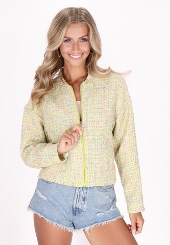 Veste mi-saison IZIA en jaune : devant