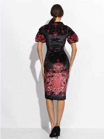 JIORO Dress 'PAISLEY DARK' in Black