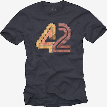 MAKAYA Shirt '42 The Answer' in Grey: front