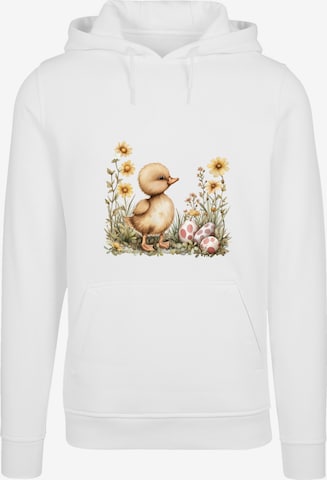 Sweat-shirt 'Niedliche Enten Ostereier' F4NT4STIC en blanc : devant