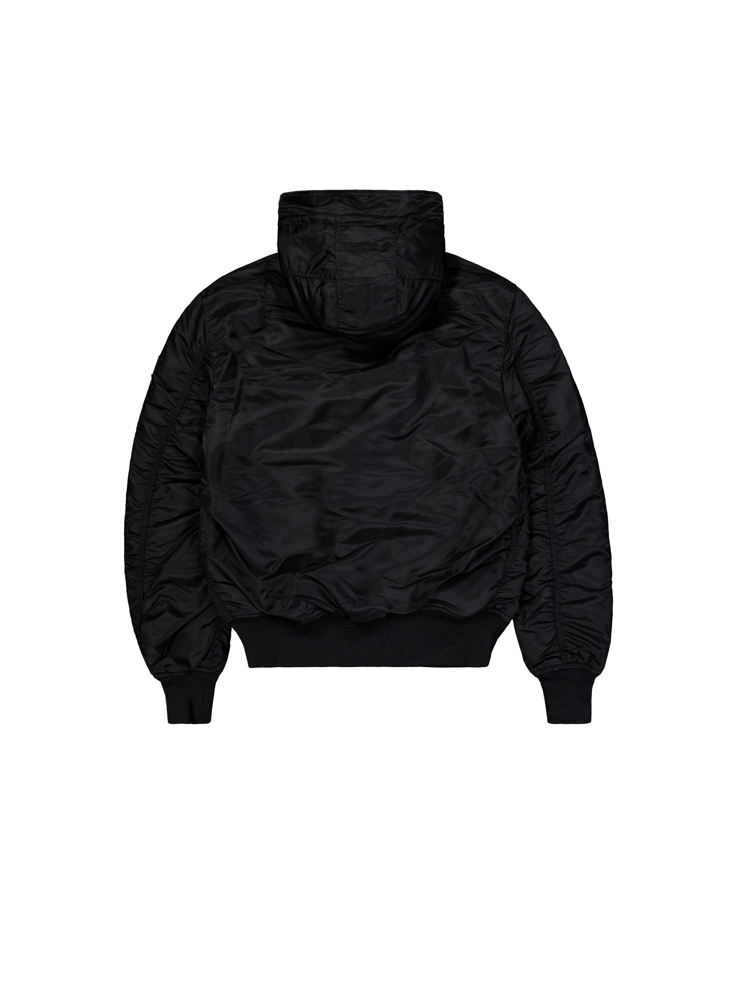 ALPHA INDUSTRIES Between-Season Jacket 'MA-1 Hooded' in Black