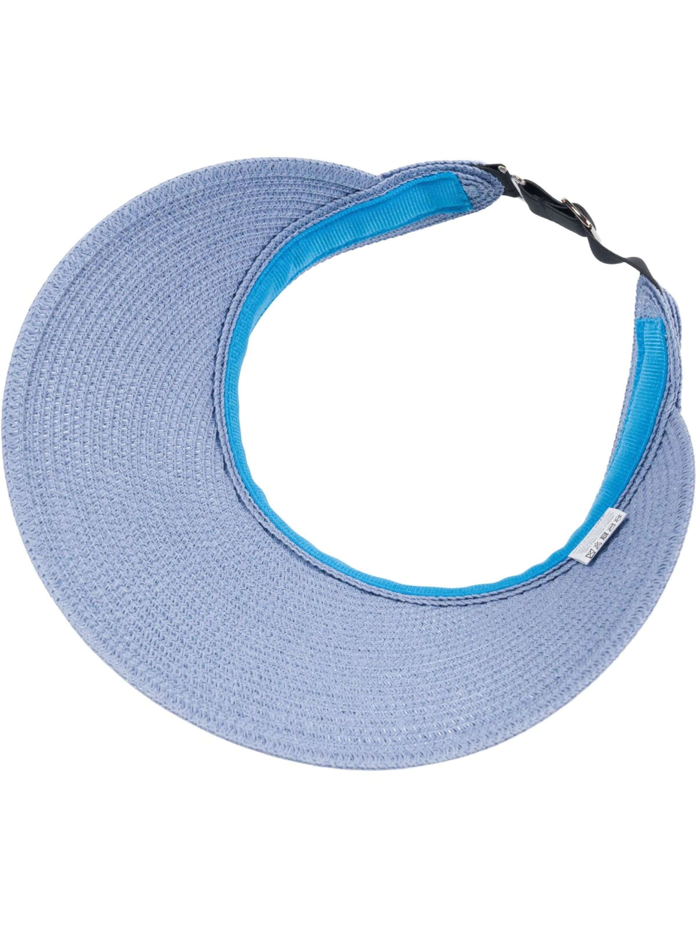 styleBREAKER Cap 'Papierstroh Visor Cap Einfarbig'‌‌‌‌‌‌ in Blau