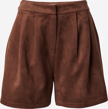 KAVAZI regular Παντελόνι 'Suede' σε καφέ: μπροστά