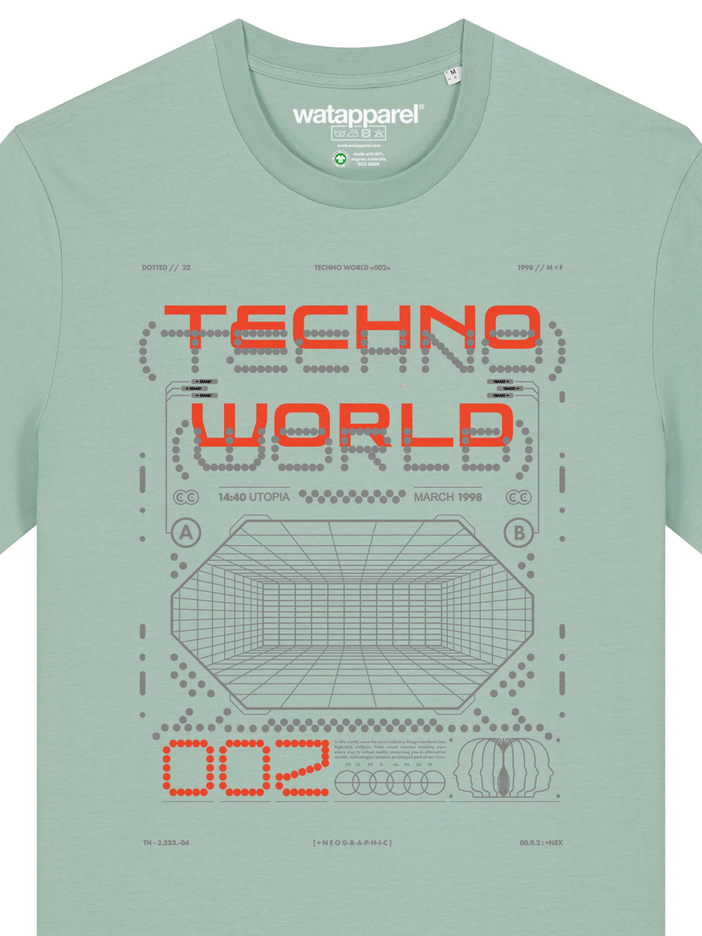 Maglietta 'Technoworld' di Watapparel in verde
