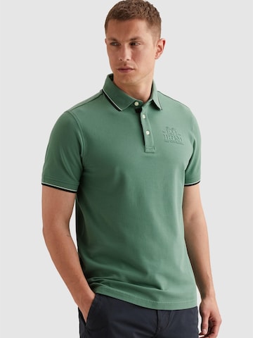PME Legend T-shirt 'Polo shirt in piqué with artwork' i grön: framsida
