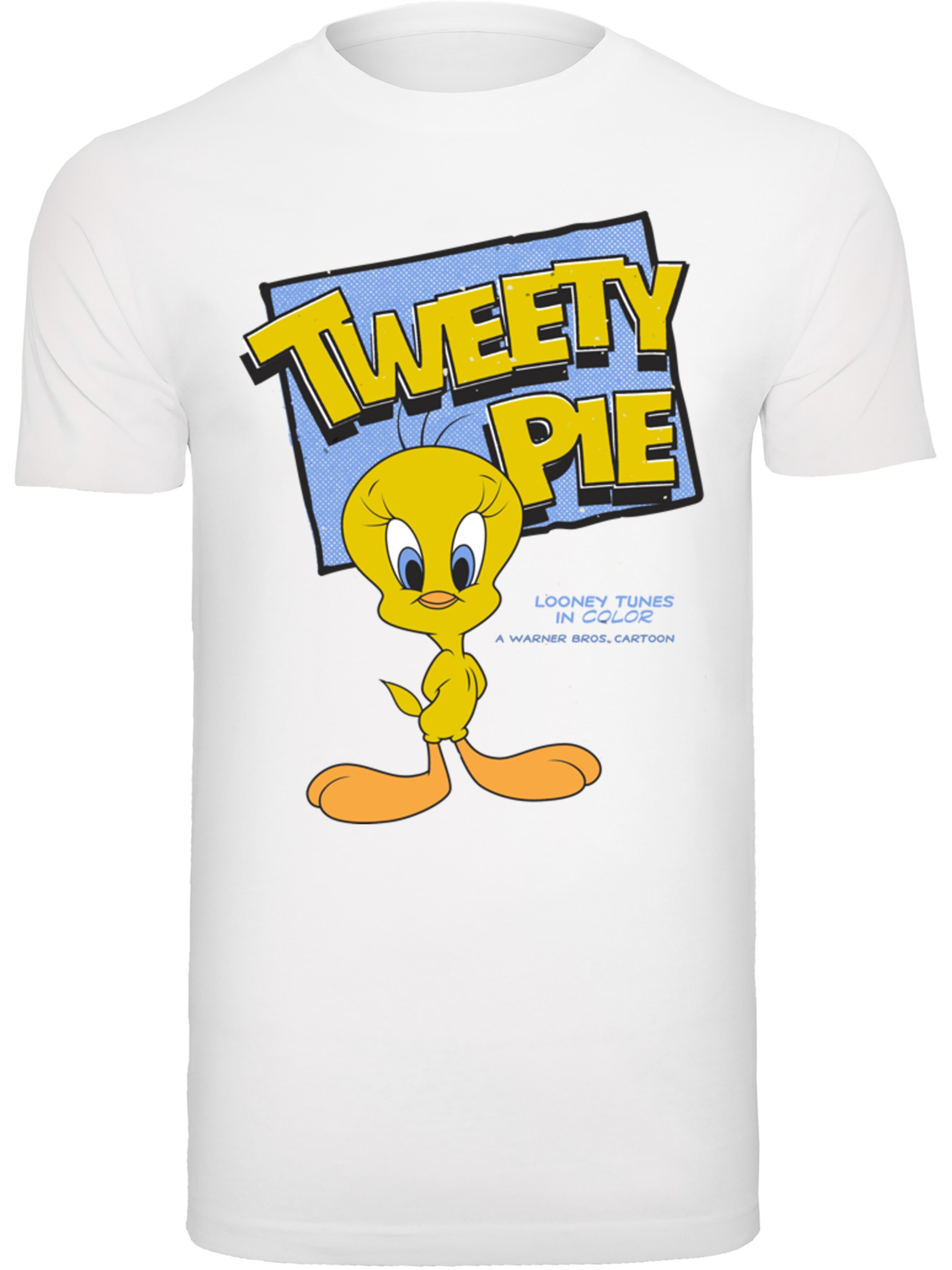 F4NT4STIC Shirt 'Looney Tunes Tweety Pie' in Weiß: Vorderseite