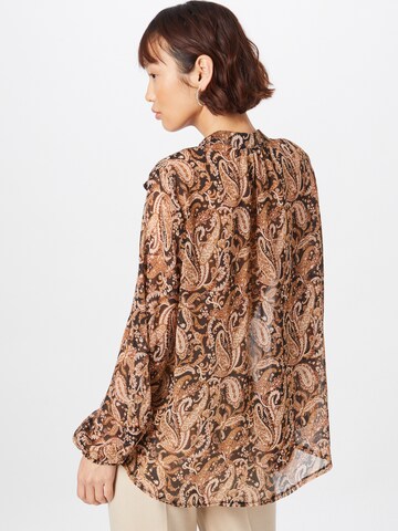 Wallis Curve Blouse in Brown