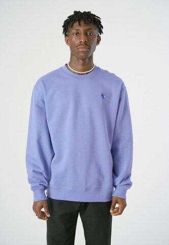 Cleptomanicx Sweatshirt 'Embro Gull Mono' in Blau: Vorderseite