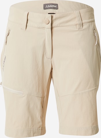 Schöffel Regular Outdoor Pants 'Toblach 2' in Beige: front