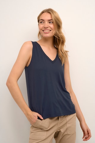 Cream Top 'Sealina' in Blue: front