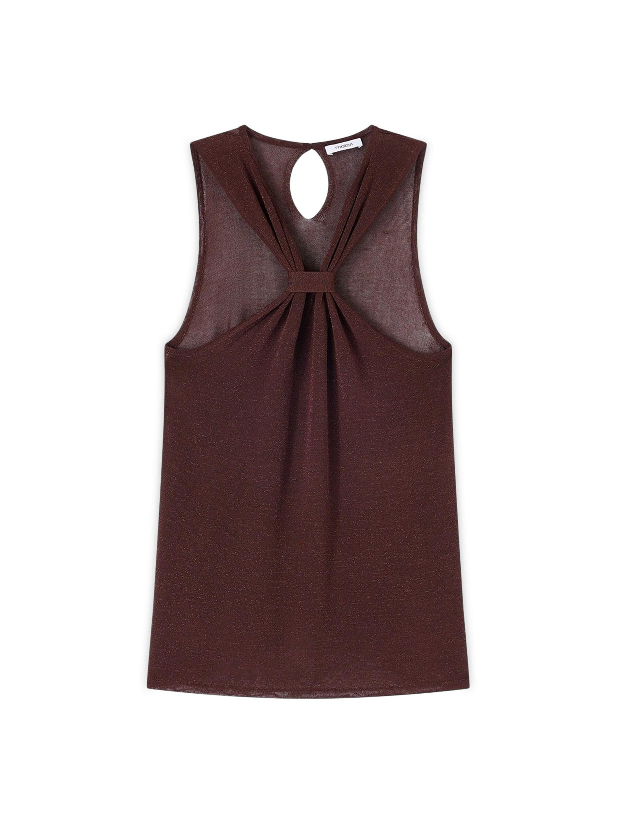Pull-over MOTIVI en marron : devant