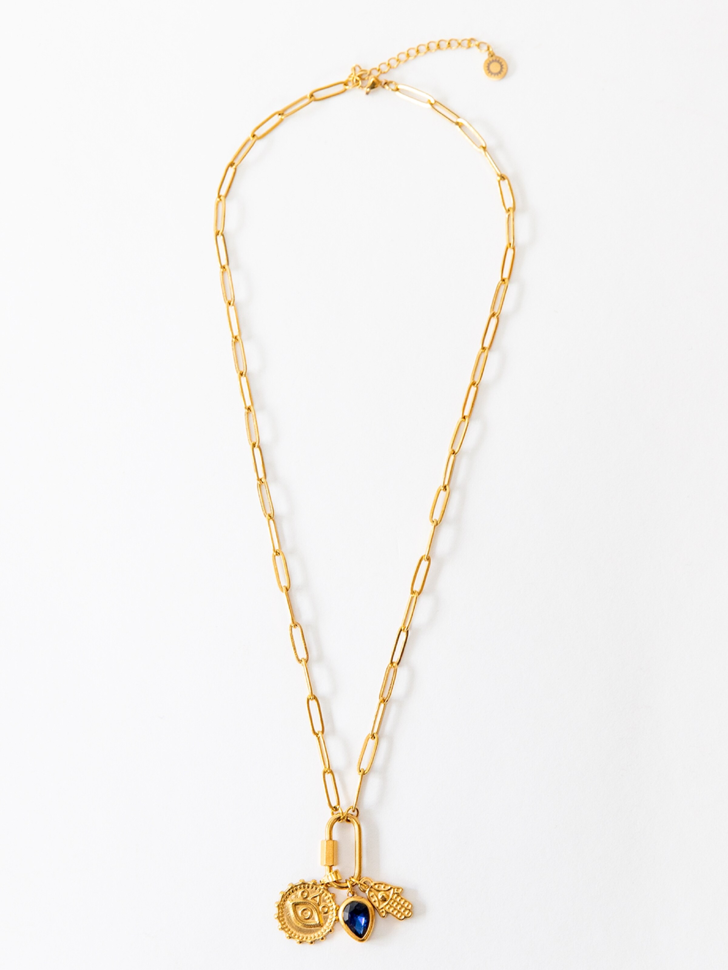 Divasya Necklace 'Hamsa - Golden Protection' in Gold: front
