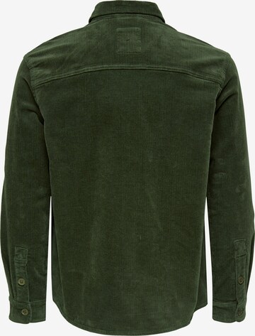 Comfort fit Camicia 'Track' di Only & Sons in verde