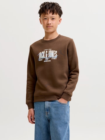 Jack & Jones Junior Bluza 'JJAERO' w kolorze brązowy: przód