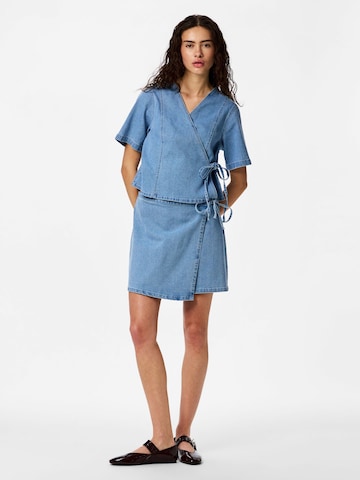 Camicia da donna 'Flora Wickle' di PIECES in blu