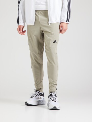 ADIDAS PERFORMANCE Tapered Sporthose 'Designed for Training' in Grün: Vorderseite