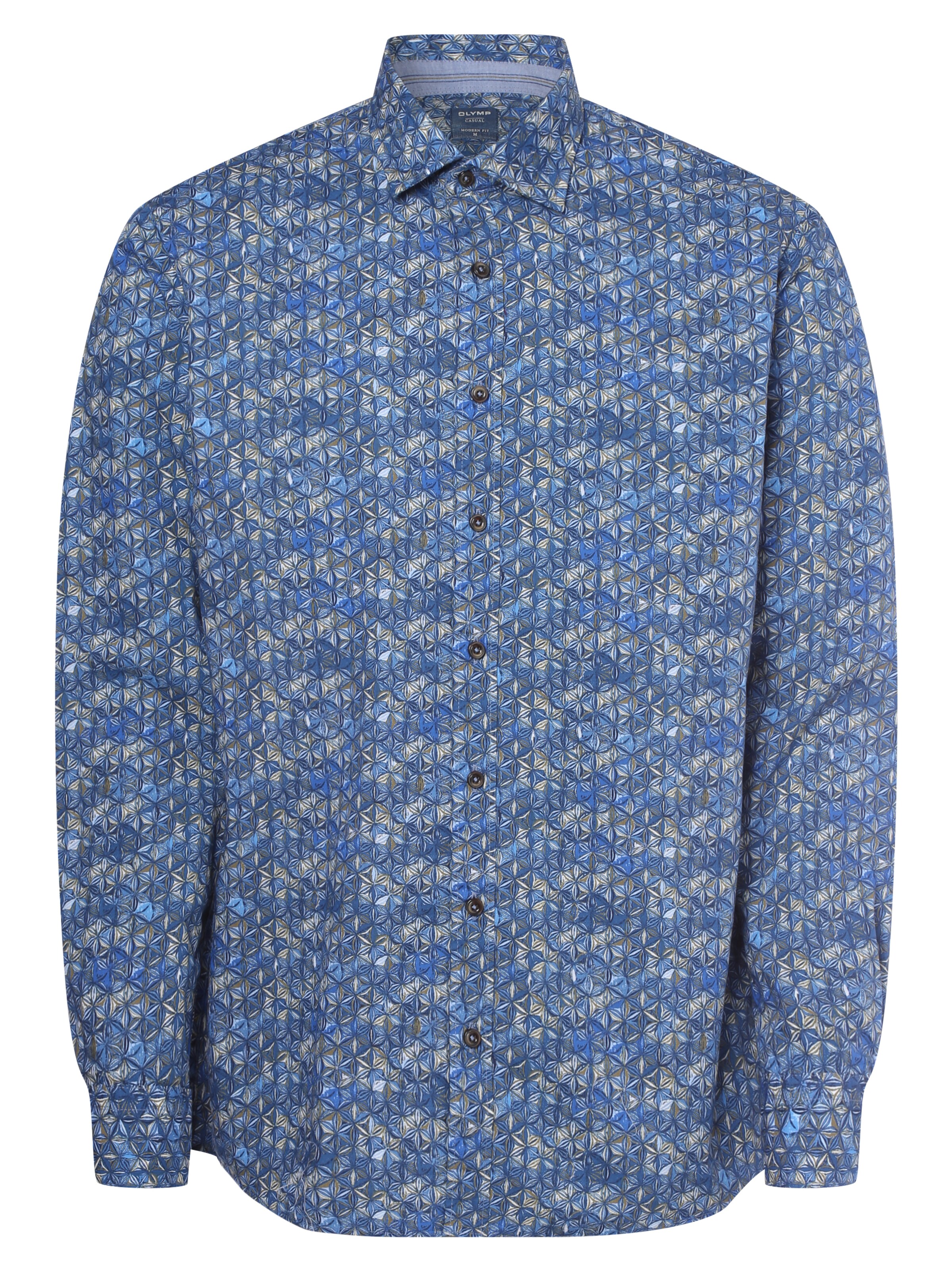 OLYMP Regular Fit Hemd in Blau: Vorderseite