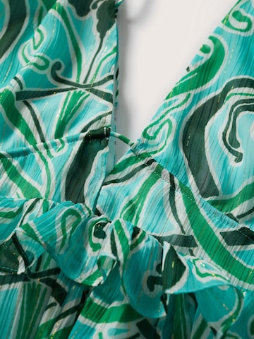 MANGO Poletna obleka 'MIMI' | zelena barva