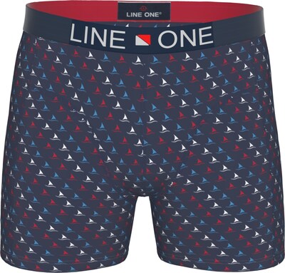 Line One Boxers 'Line One Herren Boxershort "Digital" bedruckt' en M en bleu marine / blanc, Vue avec produit