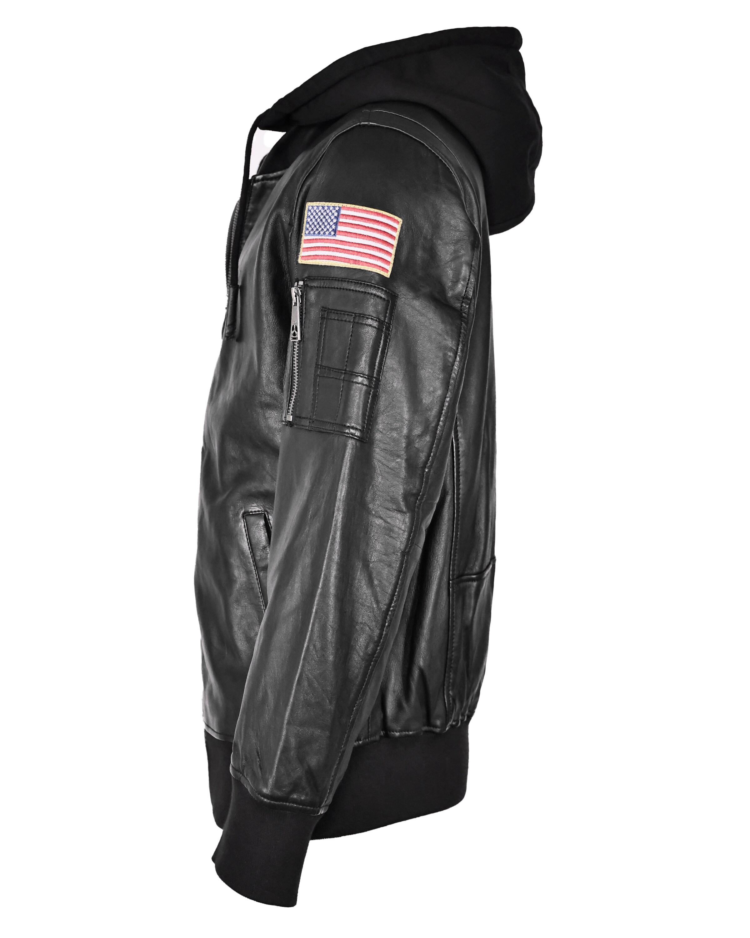 TOP GUN Between-season jacket ' TG20212111 ' in Black: front