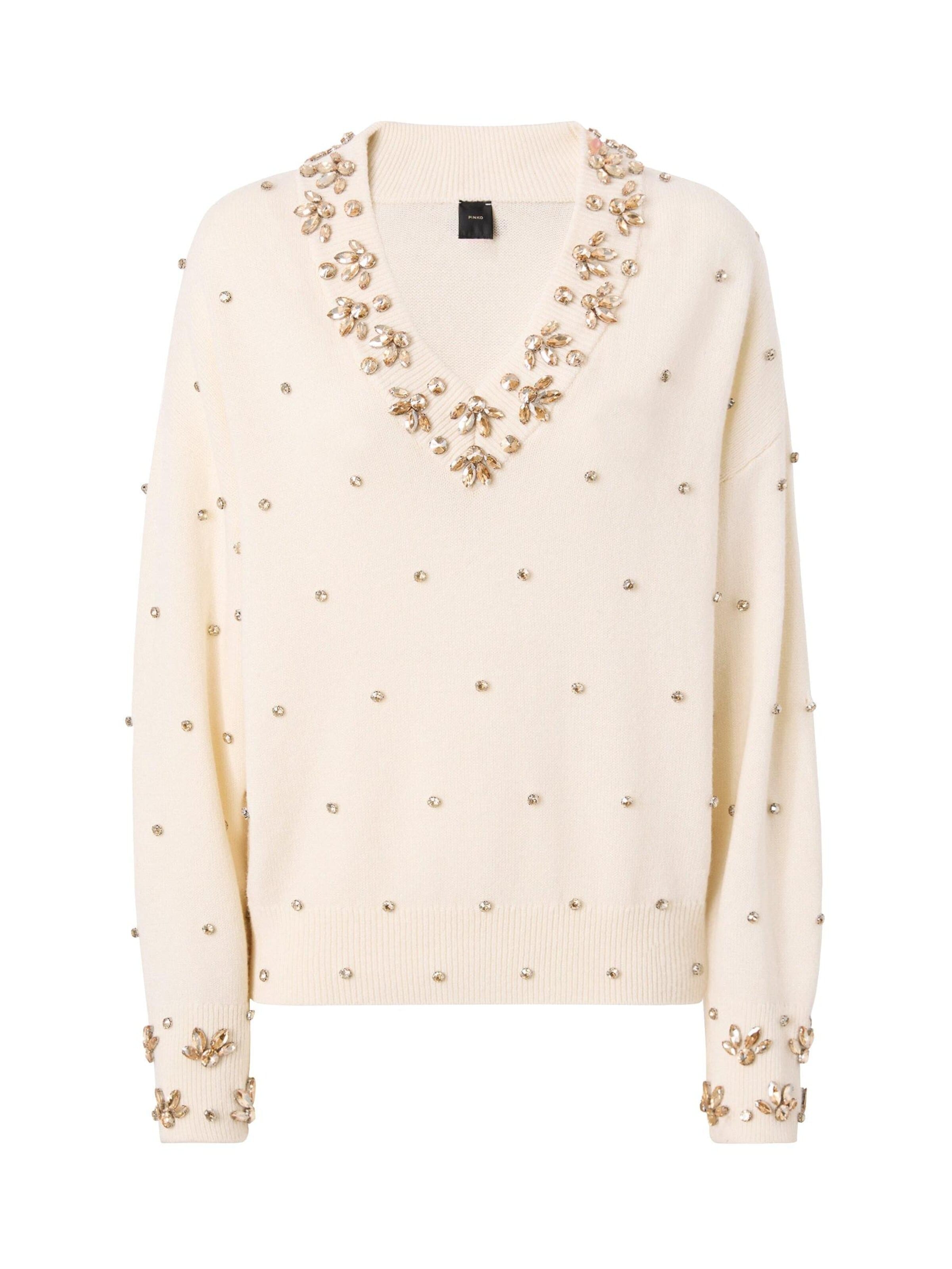 Pullover 'PINKO PIGOLIO PULL Maglieria' di PINKO in bianco: frontale