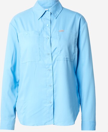 COLUMBIA - Blusa funcionais 'Silver Ridge Utility' em azul: frente