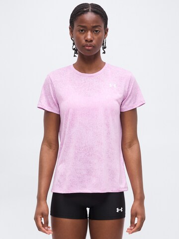 Tricou funcțional de la UNDER ARMOUR pe roz: față