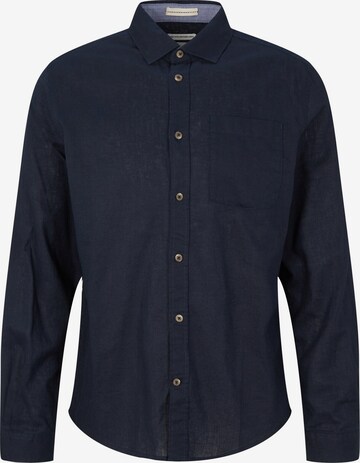 TOM TAILOR Button Up Shirt in Blue: front