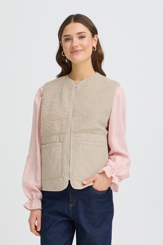 Fransa Bodywarmer 'MIKALA' in Beige: voorkant