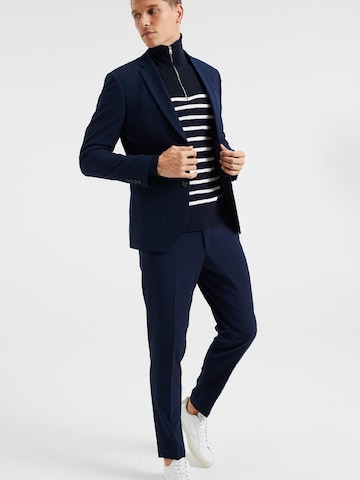 WE Fashion Slimfit Pantalon in Blauw