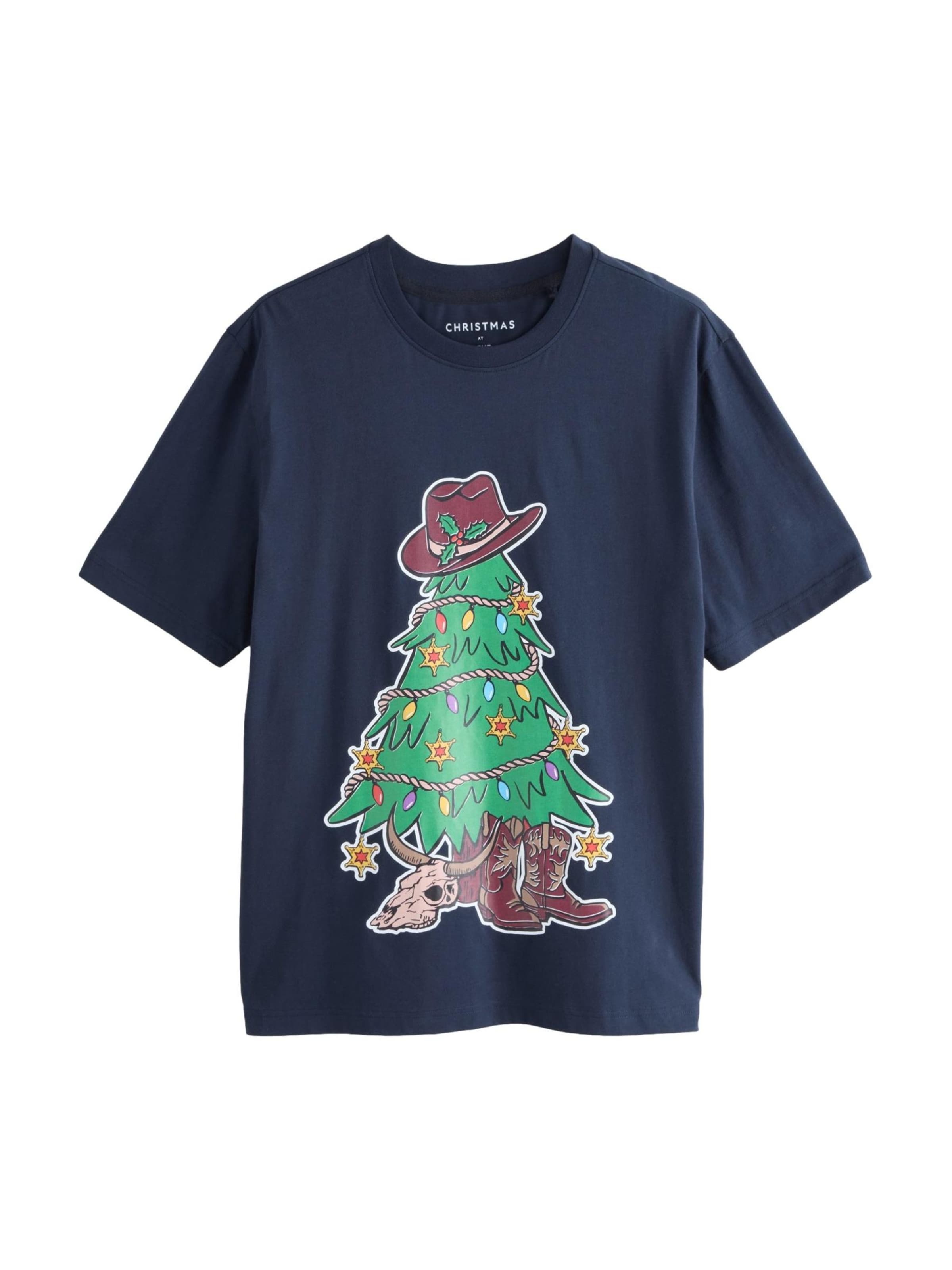 T-Shirt 'Weihnachten' Next en bleu : devant