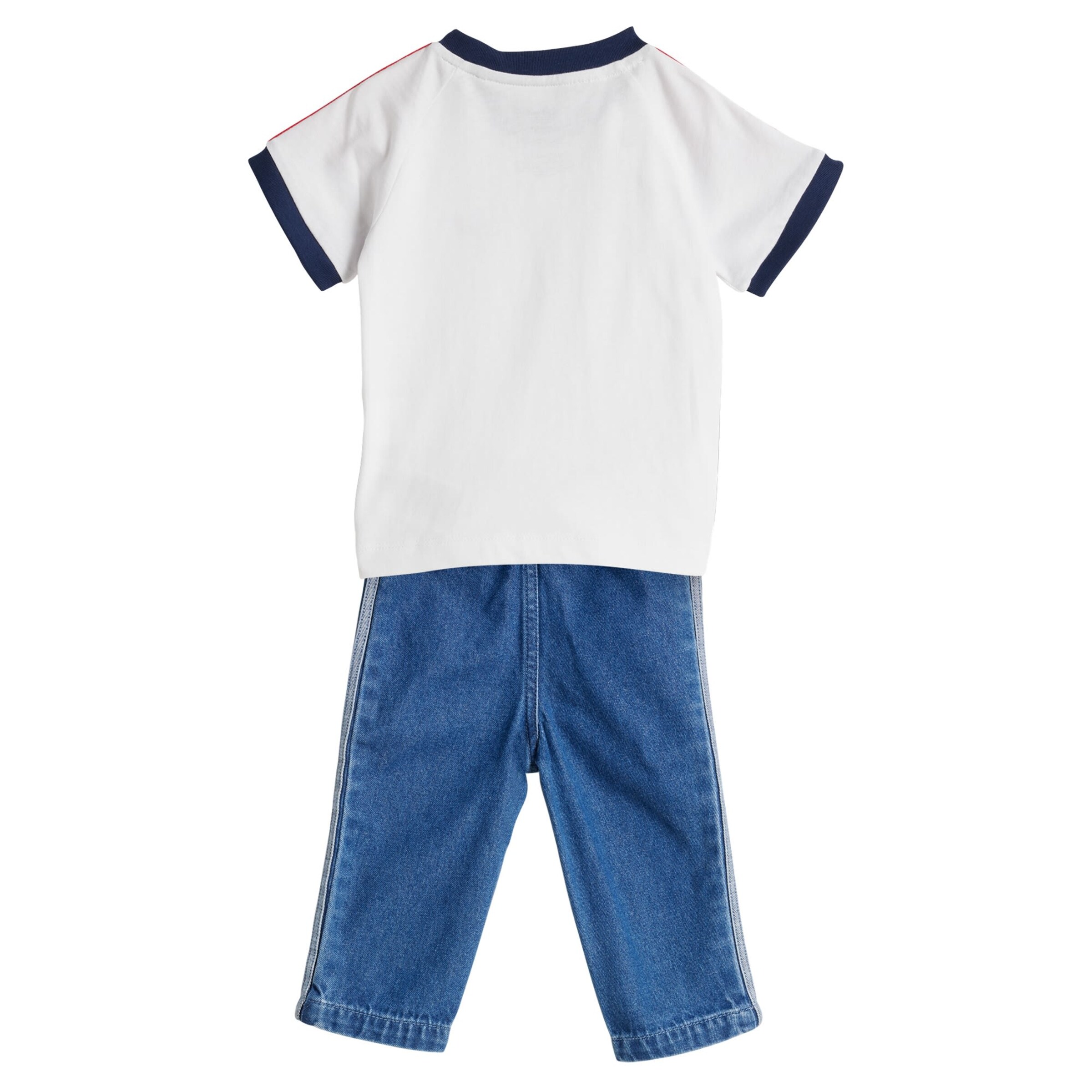 ADIDAS ORIGINALS Set 'Denim Tee Set' in Weiß