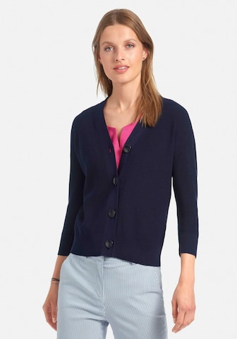 Peter Hahn Knit Cardigan in Blue: front