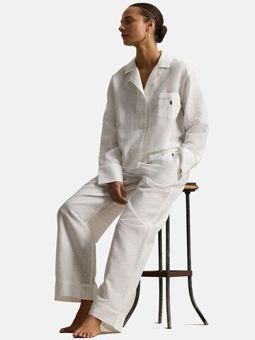 Pyjama ' Summer Linen ' Polo Ralph Lauren en blanc
