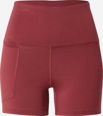 ADIDAS TERREX Skinny Workout Pants in Red: front