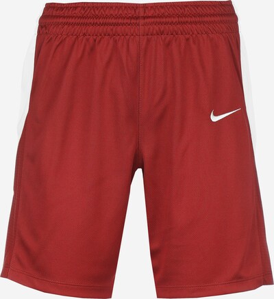 NIKE Workout Pants in Dark red / White, Item view