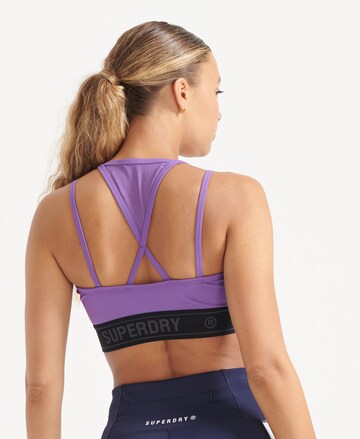 Superdry Bustier Sport-BH in Lila