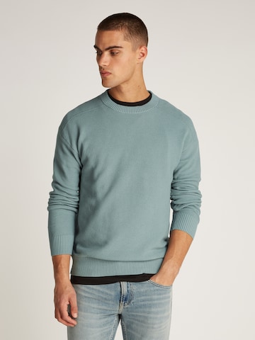 Pull-over Calvin Klein Jeans en bleu : devant