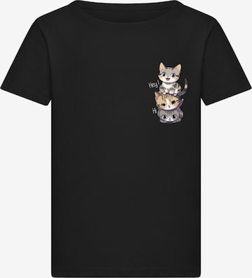 MerchcodeMajica 'Hi Cats' - crna boja: prednji dio