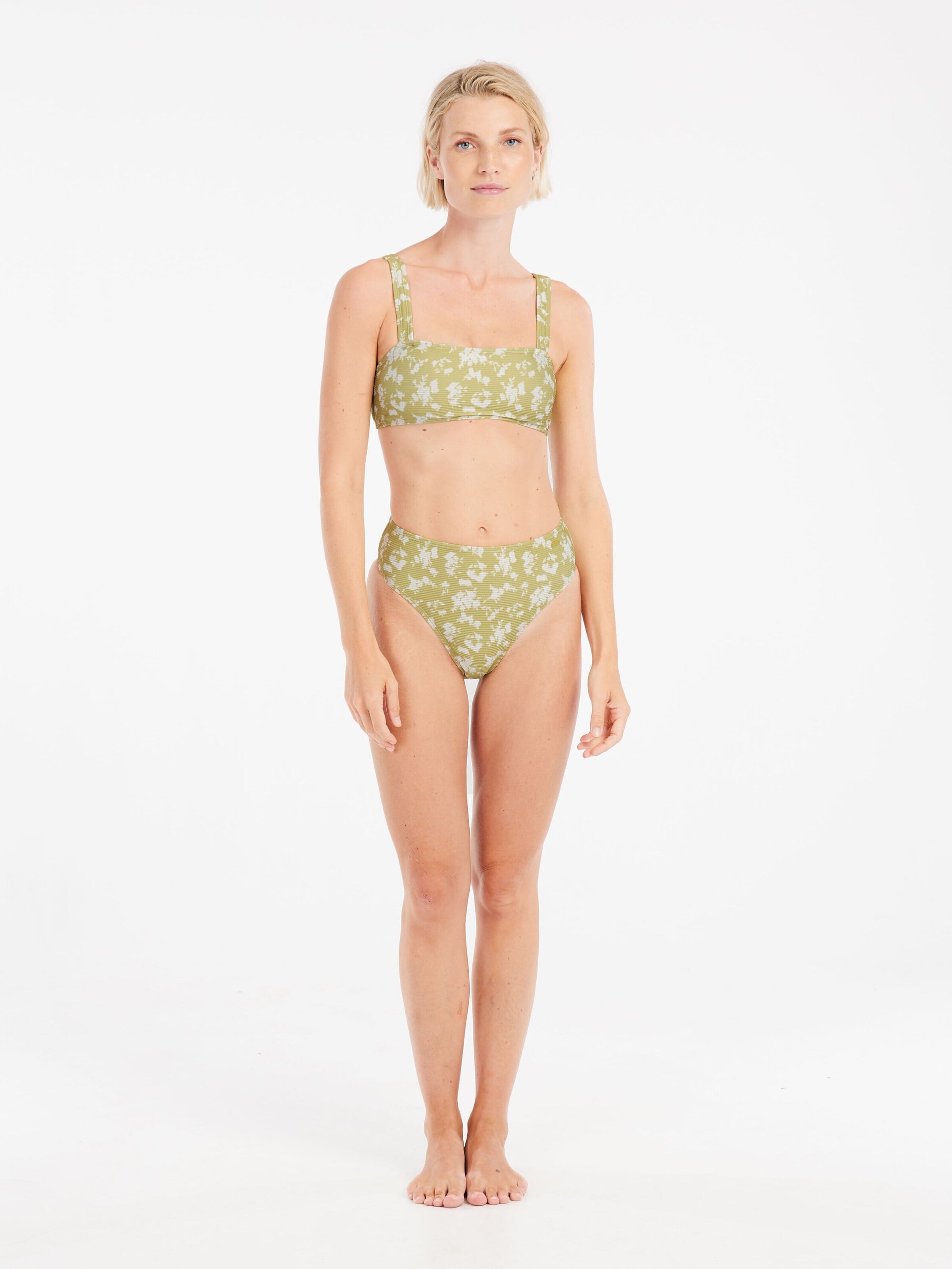 PROTEST Bustier Bikini 'PRTCosco' in Groen: voorkant