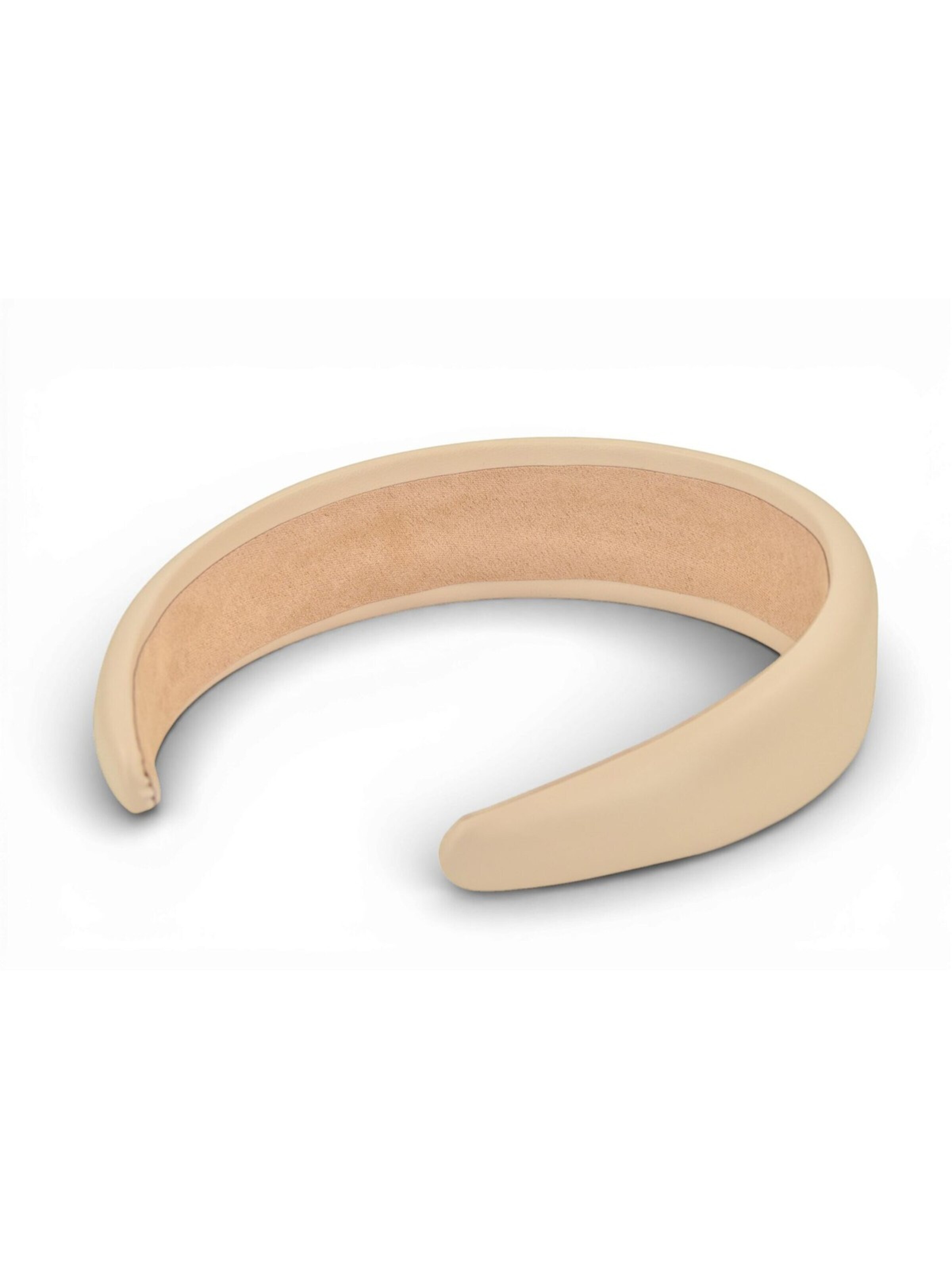 styleBREAKER Hair jewelry 'Haarreif Kunstleder Optik Breit' in Beige